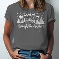 Christmas Book Lover Santa Dashing Through One More Chapter Unisex Jersey T-Shirt