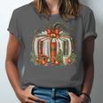 Christmas Book Pumpkin Reading Holiday Lovers Teacher Unisex Jersey T-Shirt