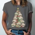 Christmas Book Tree Teacher Book Lover Xmas Librarian Unisex Jersey T-Shirt