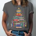Christmas Tree Made Of Books Librarian Reader Holiday Unisex Jersey T-Shirt Christmas Tree Made Of Books Librarian Reader Holiday Unisex Jersey T-Shirt