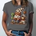 Coffee And Book Reading Accessories For Book Lovers Gnome Unisex Jersey T-Shirt