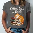 Coffee Cats & Books Lover For Women & Girls Coffee Unisex Jersey T-Shirt Coffee Cats & Books Lover For Women & Girls Coffee Unisex Jersey T-Shirt