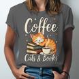 Coffee Cats And Books Lover For Women & Men Coffee Unisex Jersey T-Shirt Coffee Cats And Books Lover For Women & Men Coffee Unisex Jersey T-Shirt