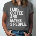 I Like Coffee Introvert Coffee Lovers Sarcastic Humor Unisex Jersey T-Shirt