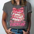Coquette Bow All Booked For Valentines Teacher Book Unisex Jersey T-Shirt Coquette Bow All Booked For Valentines Teacher Book Unisex Jersey T-Shirt
