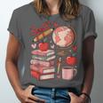 Coquette Teacher School Supplies Bows Books Globe Apple Cute Unisex Jersey T-Shirt Coquette Teacher School Supplies Bows Books Globe Apple Cute Unisex Jersey T-Shirt