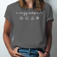 Cozy Season Good Book Fireplace Hot Beverage Snowflake Unisex Jersey T-Shirt