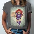 The Crimson Crescent 90s Retro Comic Book Superheroine Art Unisex Jersey T-Shirt The Crimson Crescent 90s Retro Comic Book Superheroine Art Unisex Jersey T-Shirt