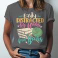 Crochet And Reading Crocheter Bookish Crocheting Book Lover Unisex Jersey T-Shirt