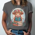 Cute Baby Highland Cow Reading Book Bookworm For Men Women Unisex Jersey T-Shirt Cute Baby Highland Cow Reading Book Bookworm For Men Women Unisex Jersey T-Shirt