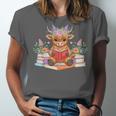 Cute Baby Highland Cow Reading Book Lover Toddler Unisex Jersey T-Shirt