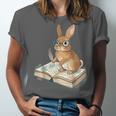 Cute Bunny Reading Book Glasses Bookworm Unisex Jersey T-Shirt