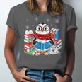 Cute Christmas A Penguin Reading Book Snowflake Hot Teacher Unisex Jersey T-Shirt Cute Christmas A Penguin Reading Book Snowflake Hot Teacher Unisex Jersey T-Shirt