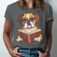 Cute Dog Boxer Reading Book Unisex Jersey T-Shirt Cute Dog Boxer Reading Book Unisex Jersey T-Shirt