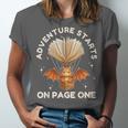 Cute Dragon Book Hot Air Balloon Adventure Fantasy Reading Unisex Jersey T-Shirt