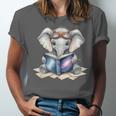 Cute Elephant Reading Universe Book Unisex Jersey T-Shirt Cute Elephant Reading Universe Book Unisex Jersey T-Shirt