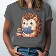 Cute Hedgehog Book Lover Readers Animal Reading Unisex Jersey T-Shirt Cute Hedgehog Book Lover Readers Animal Reading Unisex Jersey T-Shirt
