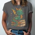 Cute Kawaii Dragon Fantasy Book Lover Book Nerd Unisex Jersey T-Shirt