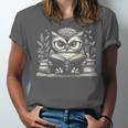 Cute Owl Reading Book Graphic Art Unisex Jersey T-Shirt