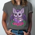 Cute Pastel Goth Bat Reading Book Unisex Jersey T-Shirt
