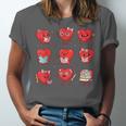 Cute Reading Hearts Valentine Day Book Lover Teacher Student Unisex Jersey T-Shirt