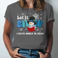 Cute Snowman Let It Snow I Have Books Reader Unisex Jersey T-Shirt Cute Snowman Let It Snow I Have Books Reader Unisex Jersey T-Shirt