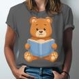 Cute Teddy Bear Reading Book Adorable For Readers Unisex Jersey T-Shirt Cute Teddy Bear Reading Book Adorable For Readers Unisex Jersey T-Shirt