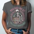 Dark Romance Had Me At Trigger Warning Skeleton Smutt Book Unisex Jersey T-Shirt