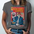 Dead Roast Coffee Comic Book Cover Style Skeleton Barista Unisex Jersey T-Shirt