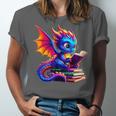 Dragon Reading a Book Bookworm Book Lover Unisex Jersey T-Shirt Dragon Reading a Book Bookworm Book Lover Unisex Jersey T-Shirt