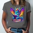 Dragon Reading a Book Bookworm Book Unisex Jersey T-Shirt