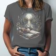 Duck Reading Book Full Moon Lake Scenery Unisex Jersey T-Shirt