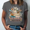 Easily Distracted By Books Book Wildflowers Book Lovers Unisex Jersey T-Shirt