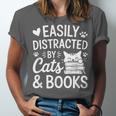 Easily Distracted By Cats And Books Reading Apparel Unisex Jersey T-Shirt Easily Distracted By Cats And Books Reading Apparel Unisex Jersey T-Shirt