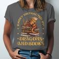 Easily Distracted By Dragons And Books Fantasy Book Lover Unisex Jersey T-Shirt Easily Distracted By Dragons And Books Fantasy Book Lover Unisex Jersey T-Shirt