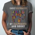 Easily Distracted By Elephants And Books Elephant Unisex Jersey T-Shirt Easily Distracted By Elephants And Books Elephant Unisex Jersey T-Shirt