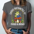 Easily Distracted By Frogs And Books Unisex Jersey T-Shirt Easily Distracted By Frogs And Books Unisex Jersey T-Shirt