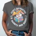 Easily Distracted By Rabbits And Books Reading Unisex Jersey T-Shirt Easily Distracted By Rabbits And Books Reading Unisex Jersey T-Shirt