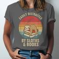 Easily Distracted By Sloths And Books Unisex Jersey T-Shirt Easily Distracted By Sloths And Books Unisex Jersey T-Shirt
