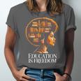 Education Is Freedom Afro Woman Book Illustration Unisex Jersey T-Shirt