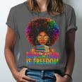 Education Is Freedom Teacher Books History Month Unisex Jersey T-Shirt