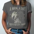 Fantasy Book Club Dragon Reader Book A Day Keep Reality Away Unisex Jersey T-Shirt Fantasy Book Club Dragon Reader Book A Day Keep Reality Away Unisex Jersey T-Shirt