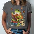 Frog & Toad Fishing Vintage Classic Book Frog Reading Book Unisex Jersey T-Shirt Frog & Toad Fishing Vintage Classic Book Frog Reading Book Unisex Jersey T-Shirt