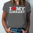 Fun I Love My Library Book Reader Bookworm Librarian Costume Unisex Jersey T-Shirt Fun I Love My Library Book Reader Bookworm Librarian Costume Unisex Jersey T-Shirt