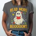 Ghost Reading Books Teacher Student Halloween Read More Book Unisex Jersey T-Shirt