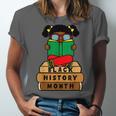 Girl Kid Reading Book Black History Month Bookworm Unisex Jersey T-Shirt