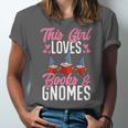 This Girl Loves Books And Gnomes Gardener Dwarf Garden Gnome Unisex Jersey T-Shirt