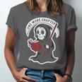 Grim Reaper Bookworm Cute Book Reading Halloween Unisex Jersey T-Shirt Grim Reaper Bookworm Cute Book Reading Halloween Unisex Jersey T-Shirt