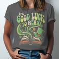 Groovy It's Good Luck To Read St Patrick's Day Book Lucky Unisex Jersey T-Shirt Groovy It's Good Luck To Read St Patrick's Day Book Lucky Unisex Jersey T-Shirt