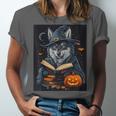 Halloween Girls Boys Cute Wolf Book Pumpkin Kids Halloween Unisex Jersey T-Shirt